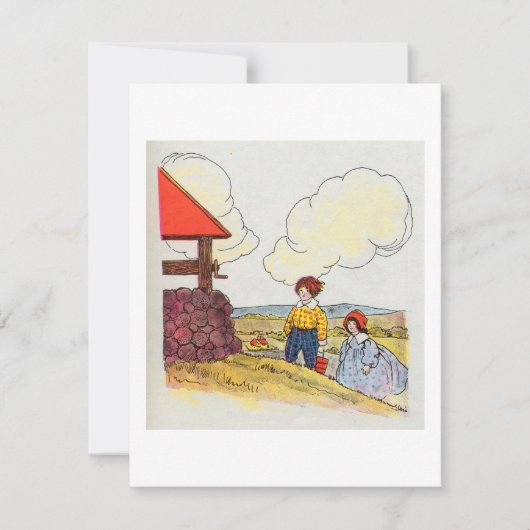 Jack und Jill gingen den Hügel hinauf Einladung (Vorderseite)