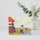 Jack und Jill gingen den Hügel hinauf Postkarte (Stehend Vorderseite)