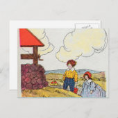 Jack und Jill gingen den Hügel hinauf Postkarte (Vorne/Hinten)