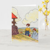 Jack und Jill gingen hinauf zum Kinderzimmer Rhyme Karte (Gelbe Blume)