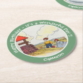 Jack und Jill Mother Goose Geburtstagsartikel Runder Pappuntersetzer (Angewinkelt)