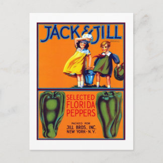 Jack und Jill Paprikaschoten Postkarte