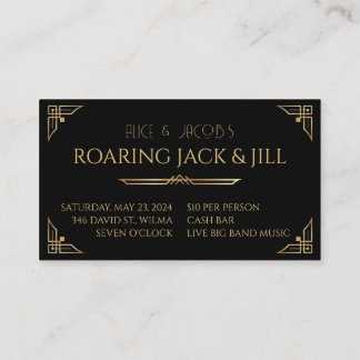 Jack und Jill Stag und Doe Art Deco Tickets