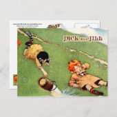 Jack und Jill stürzen den Hügel hinab Postkarte (Vorne/Hinten)