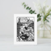 Jack und Jill Vintag Kinderzimmer Rhyme Postkarte (Stehend Vorderseite)