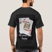 Jack- und Königskarte für Poker, T-Shirt (Rückseite)