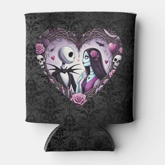 Jack und Sally Goth Valentine Dosenkühler (Vorderseite)