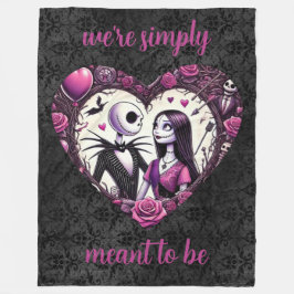 Jack und Sally Goth Valentine Fleecedecke