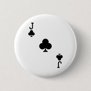 Jack von Clubs Kostüm Halloween Kartendecke Button