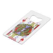 Jack von Hearts Royal Flush Kostüme Halloween Play Geldbeutel Flaschenöffner (Rückseite Schrägansicht)