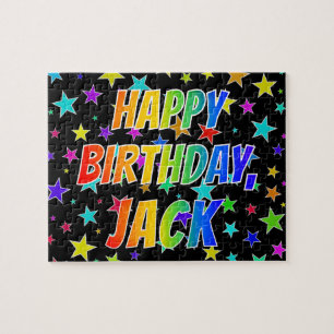"JACK" Vorname, Fun "GLÜCKLICHER BIRTHTAG" Puzzle