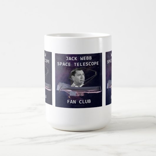 Jack Webb Space Telescope Fansklub Kaffee Tasse (Mittel)