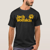 Jack Wolfskin Logo gelb Essenzieller T - Shirt (Vorderseite)