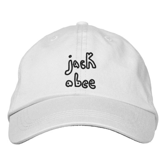 Jackabee-Logo-Mütze Bestickte Baseballkappe (Vorderseite)