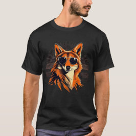Jackal mit Sonnenbrille in der Sonnenuntergang Ges T-Shirt