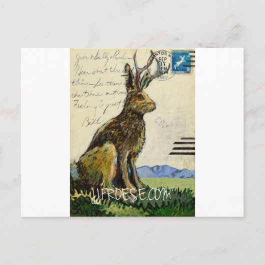 Jackalope #2 von James J. Froese Postkarte (Vorderseite)