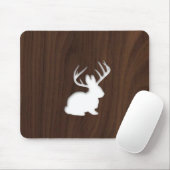 Jackalope auf dunkles Brown-Holz Mousepad (Mit Mouse)