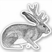Jackalope Aufkleber (Vorderseite)