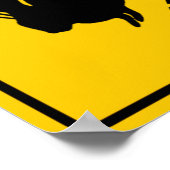 Jackalope Crossing Highway Sign Poster (Ecke)