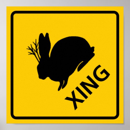 Jackalope Crossing Highway Sign Poster (Vorne)