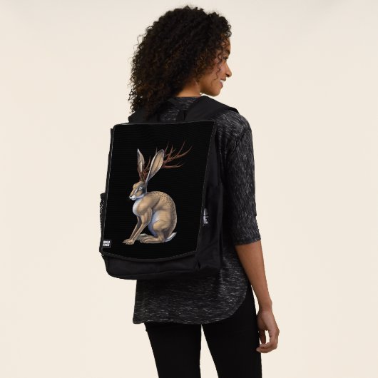 Jackalope Cryptid Animal Rucksack (Ausgewaschen)