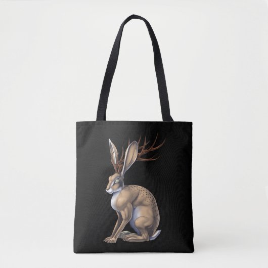 Jackalope Cryptid Animal Tasche (Vorderseite)
