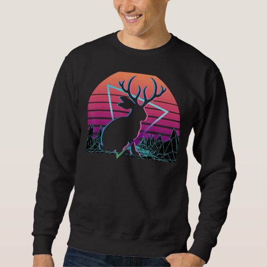 Jackalope Cryptozoology Retro Sweatshirt (Vorderseite)