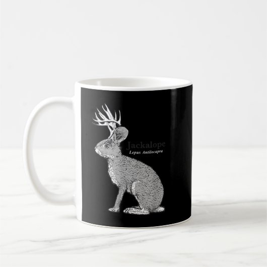 Jackalope Funny Rabbit Kaffeetasse (Links)
