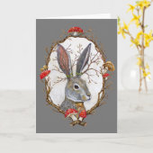 Jackalope in Waldgrenzkarte Karte (Gelbe Blume)