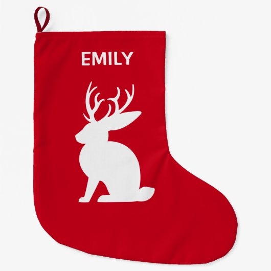 Jackalope: Kaninchen mit den Geweihen in der Großer Weihnachtsstrumpf (Vorderseite)