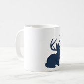Jackalope Marine-Blau Kaffeetasse (Vorderseite Links)
