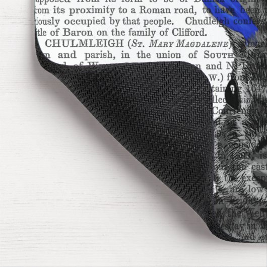 Jackalope mit Blue Antlers Mousepad (Ecke)