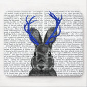 Jackalope mit Blue Antlers Mousepad (Vorne)