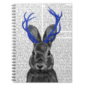 Jackalope mit Blue Antlers Notizblock (Vorderseite)