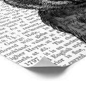 Jackalope mit Blue Antlers Poster (Ecke)