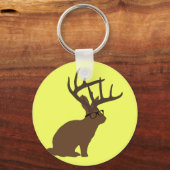 Jackalope mit Brillengläser Schlüsselanhänger (Vorderseite)