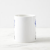 Jackalope mit den blauen Geweihen Kaffeetasse (Mittel)