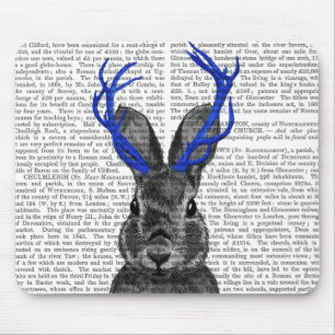 Jackalope mit den blauen Geweihen Mousepad