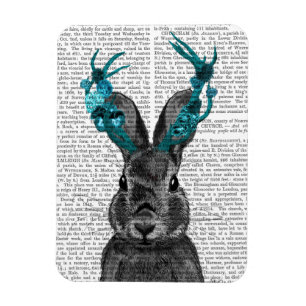 Jackalope mit den Türkis-Geweihen Magnet