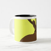 jackalope mit der Glas-Tasse Zweifarbige Tasse (Vorderseite Links)