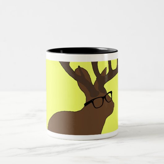 jackalope mit der Glas-Tasse Zweifarbige Tasse (Mittel)