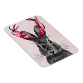 Jackalope mit rosa Antler 2 Magnet (Rechte Seite)