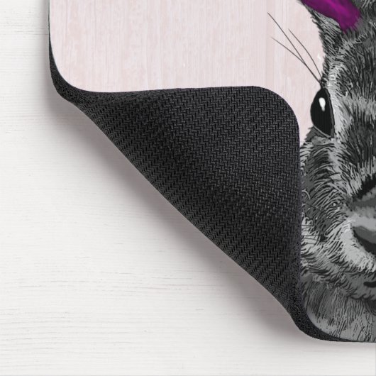 Jackalope mit rosa Antler 2 Mousepad (Ecke)