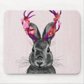 Jackalope mit rosa Antler 2 Mousepad (Vorne)