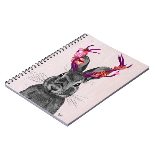 Jackalope mit rosa Antler 2 Notizblock (Linke Seite)