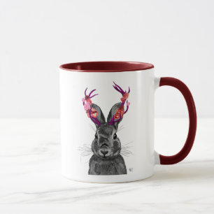 Jackalope mit rosa Antler 2 Tasse
