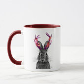 Jackalope mit rosa Antler 2 Tasse (Links)