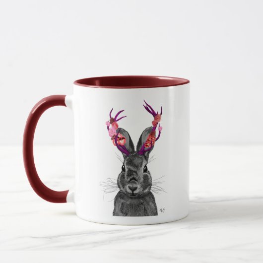 Jackalope mit rosa Antler 2 Tasse (Links)