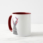 Jackalope mit rosa Antler 2 Tasse (Vorderseite Links)