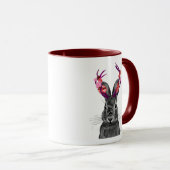 Jackalope mit rosa Antler 2 Tasse (VorderseiteRechts)
